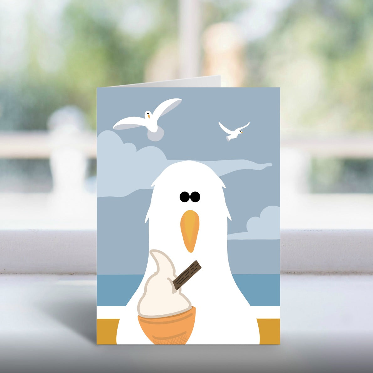 A5 Cheeky Seagull Cards – Humorous Greetings – Gift for Coastal Fans