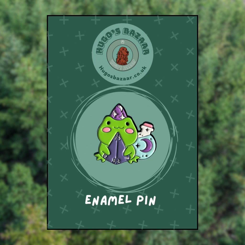 Dicehopper the Alchemist – Arcane Amphibians Pin