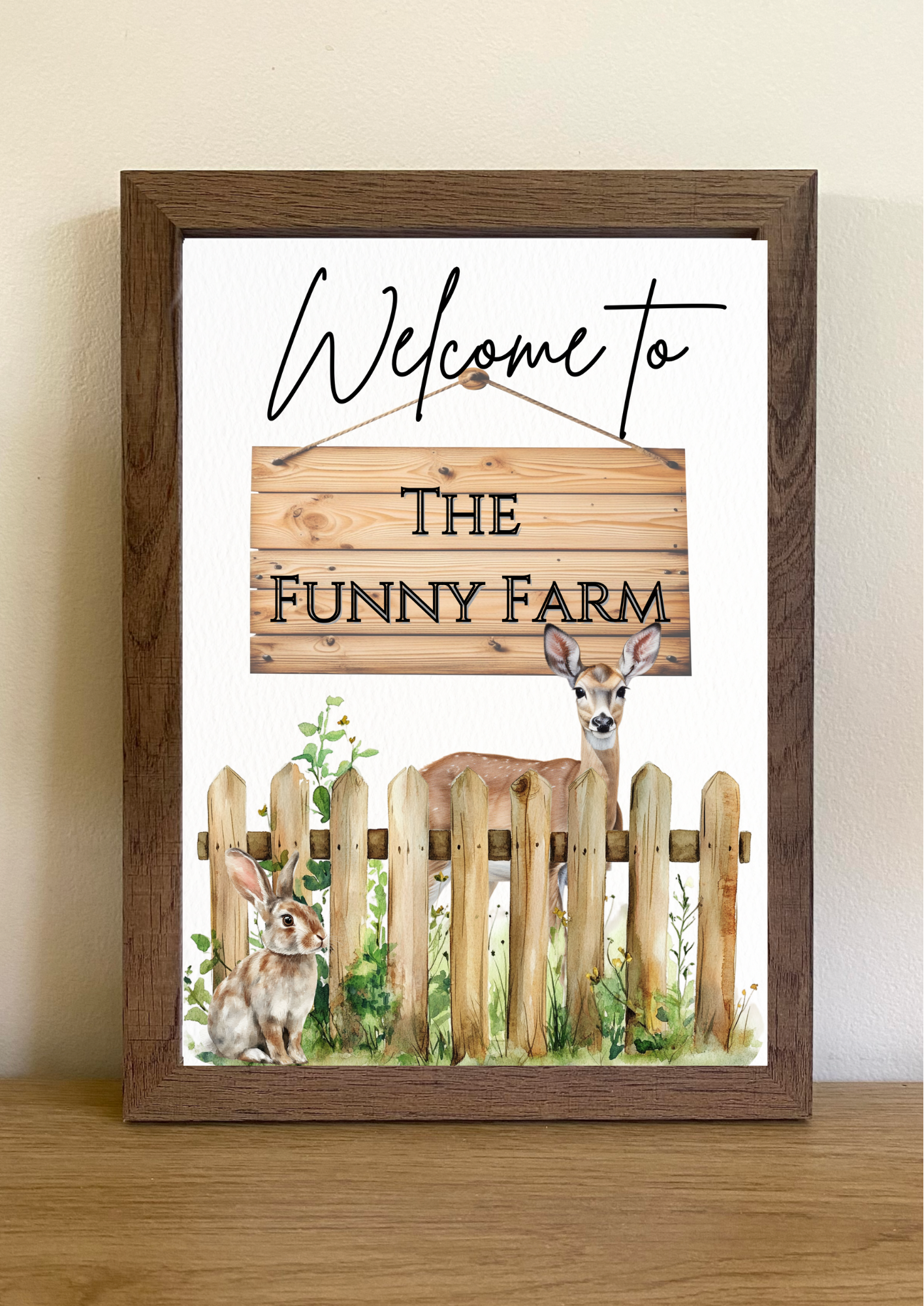 Deer Welcome - Farmhouse Style Print