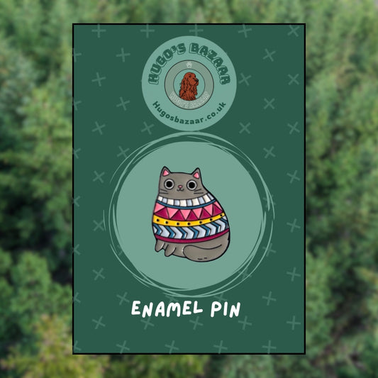 Chonk Hemingway – Sweater Cat Pin