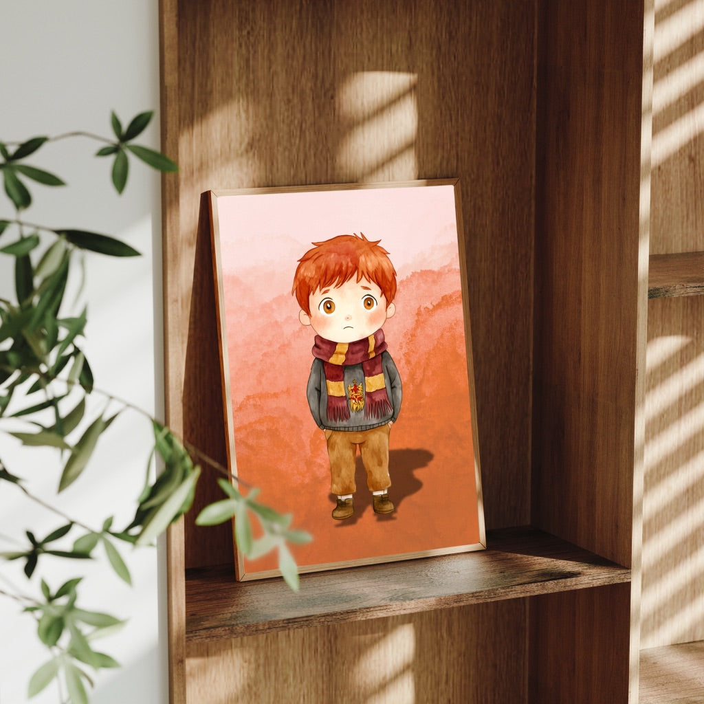 A4 Wizard Character Prints – Fantasy Wall Art – Gift for Magic Fans