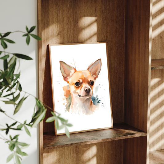 Chihuahua A4 Art Print – Tiny but Mighty Dog Wall Art