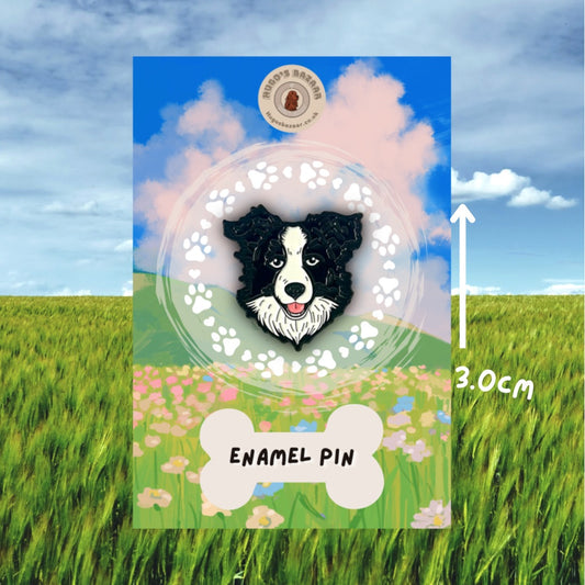 Border Collie Enamel Pin Badge Gift – Dog Lover Accessory Collectible Pet Lapel