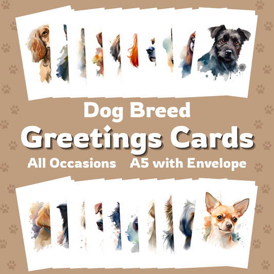 A5 Dog Breed Cards – General / All Occasion – Gift for Dog Lovers