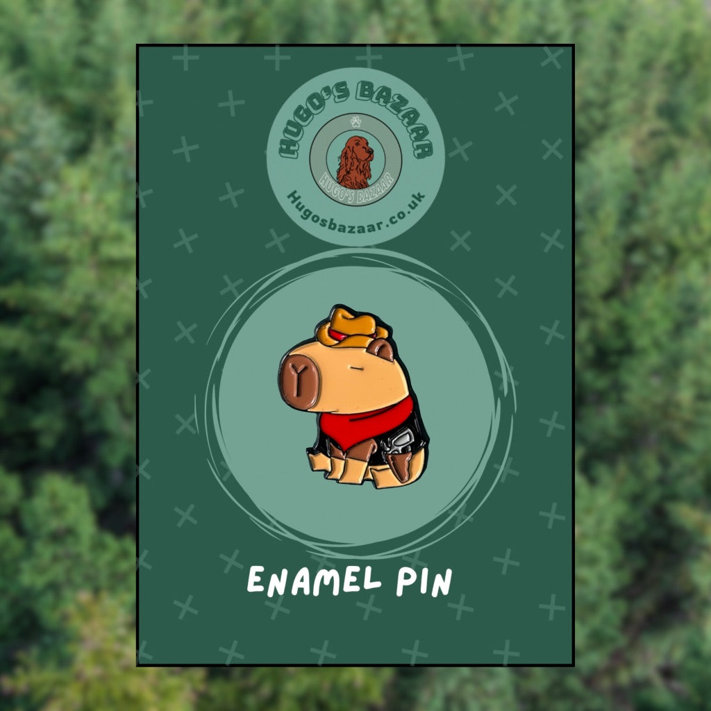Capybara the Kid – Cowboy Capybara Pin