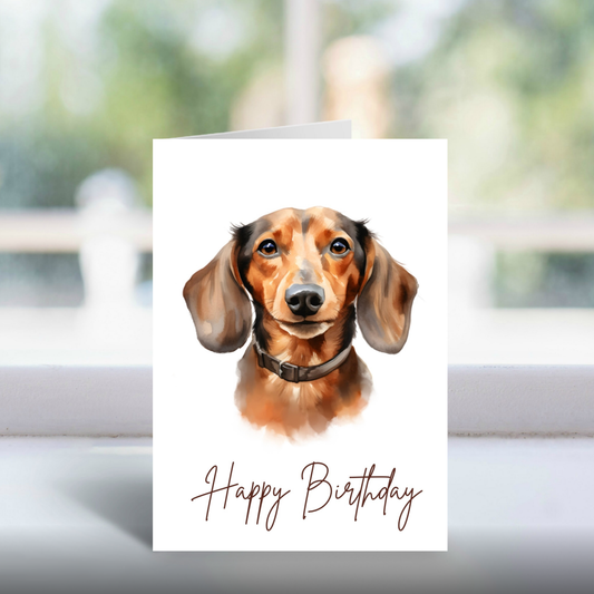 Tan Dachshund Art Print – Sausage Dog Wall Art – Gift for Dog Lovers