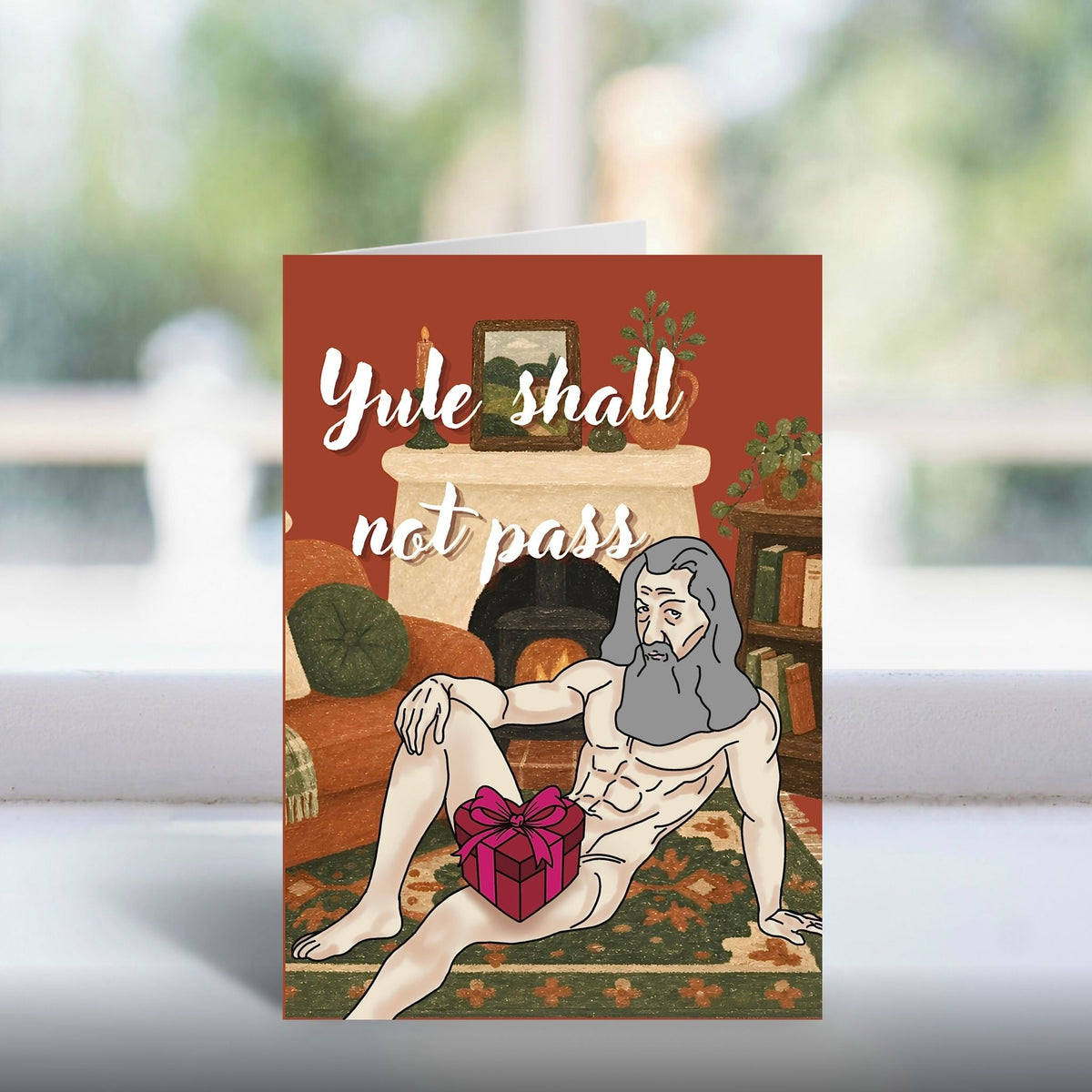 Yule Shall Not Pass Gandalf Christmas Card Funny Lord of the Rings
