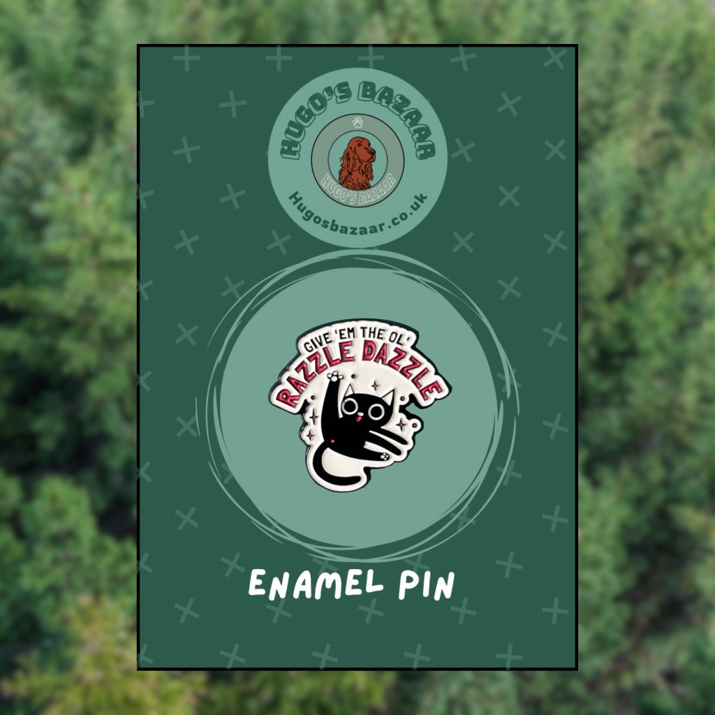 Razzle Dazzle – Cheeky Black Cat Pin
