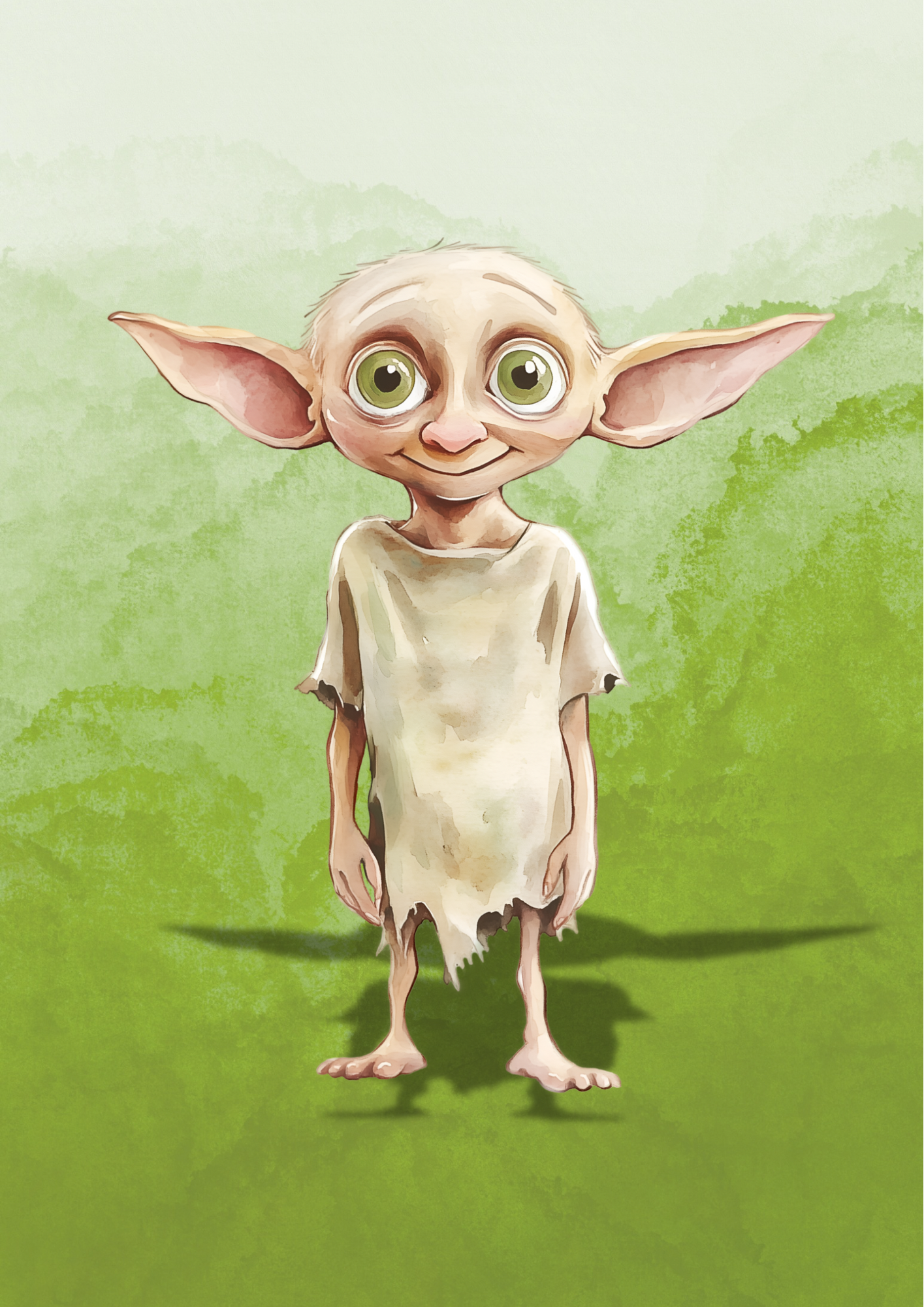 The Free Spirit Elf– A4 Wizarding Art Print
