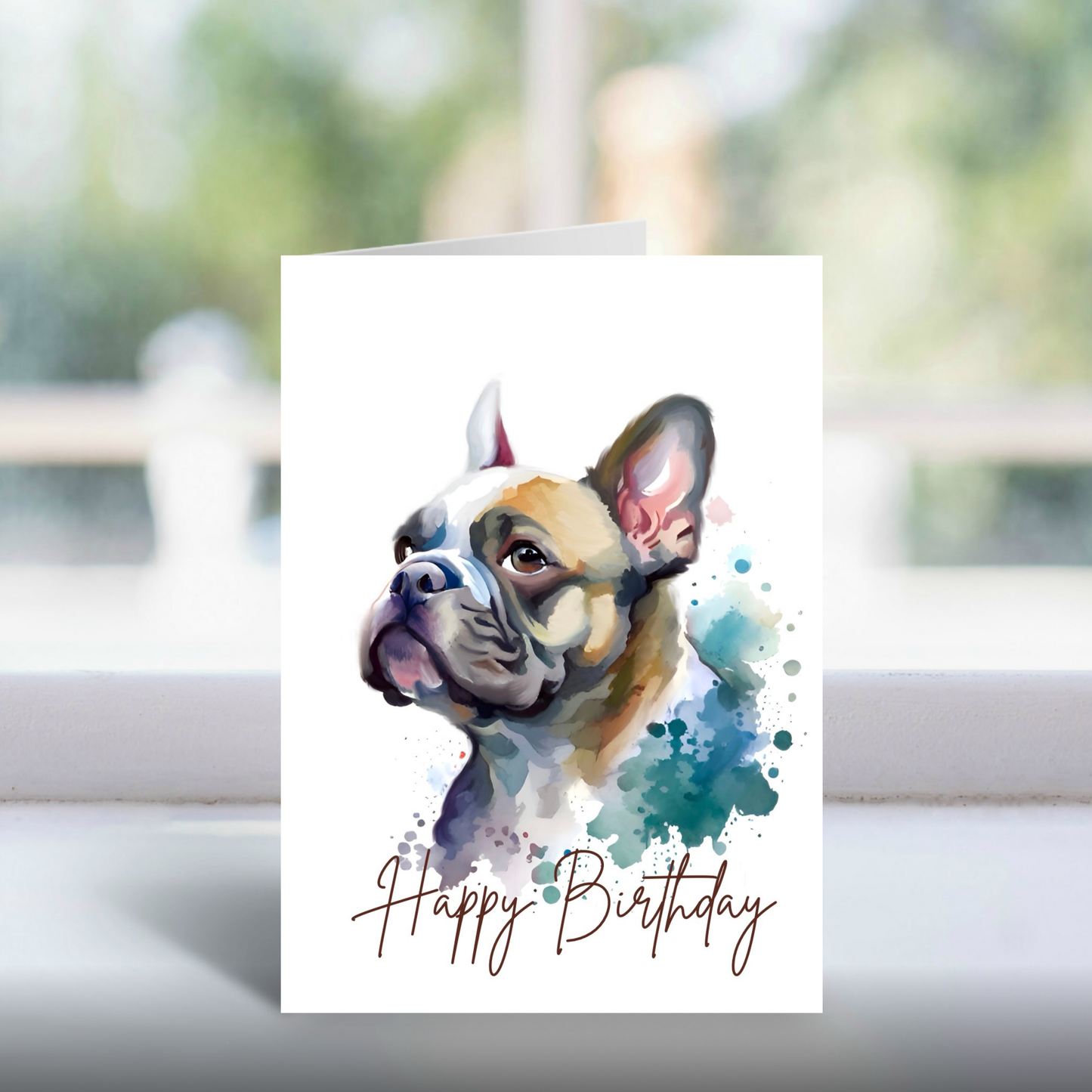 French Bulldog Frenchie | A5 Greetings Card | Happy Birthday
