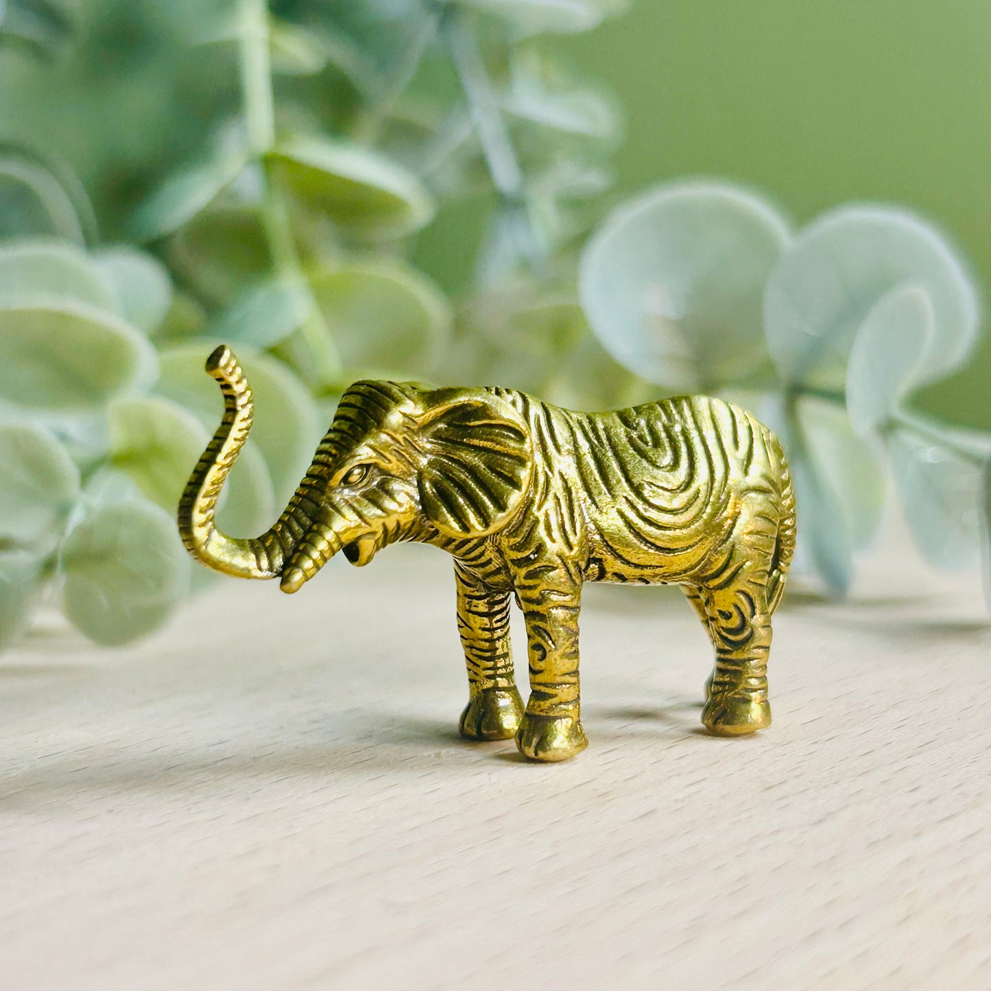 Mini Brass Elephant Ornament | Good Luck Elephant Figurine