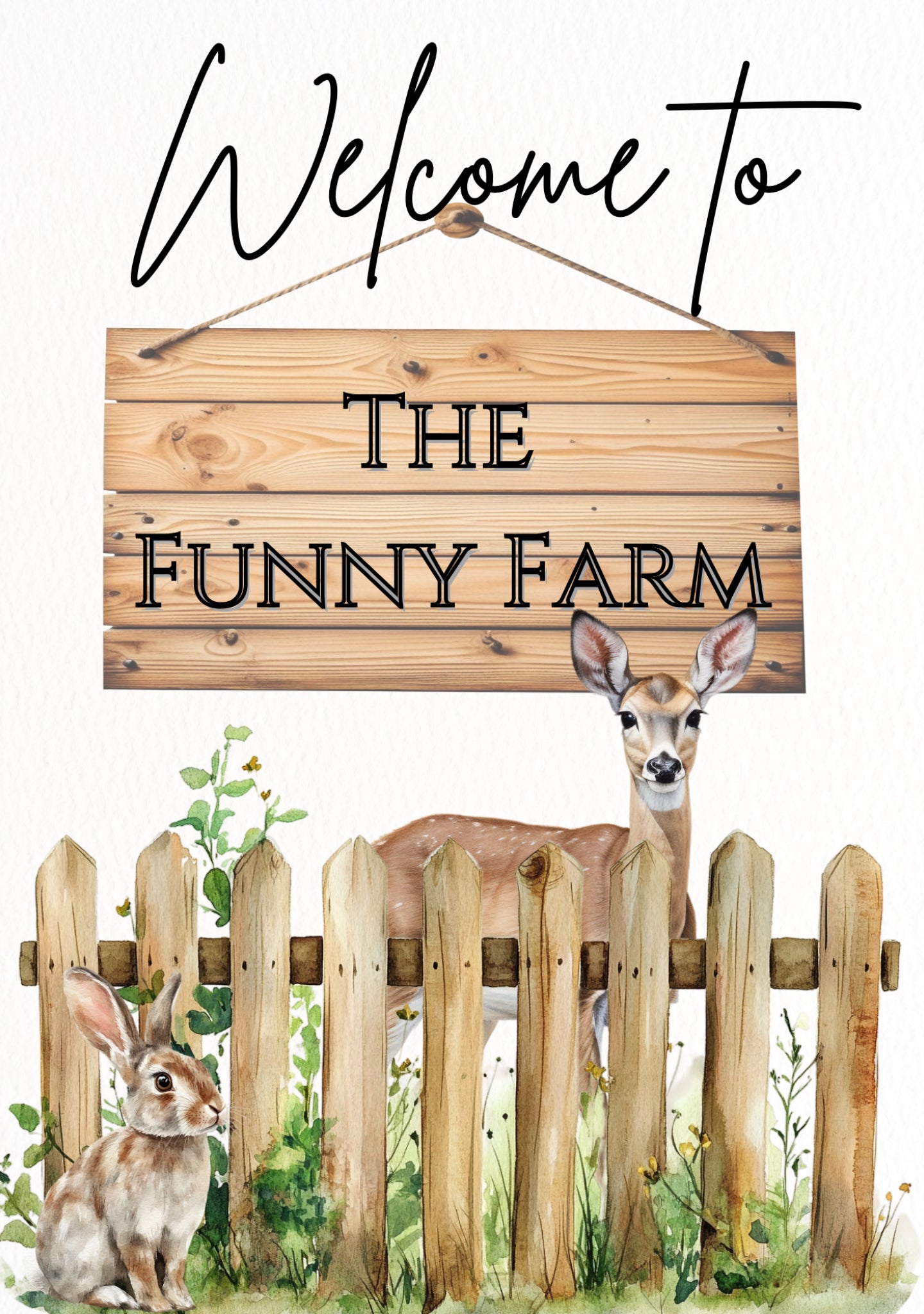 Deer Welcome - Farmhouse Style Print