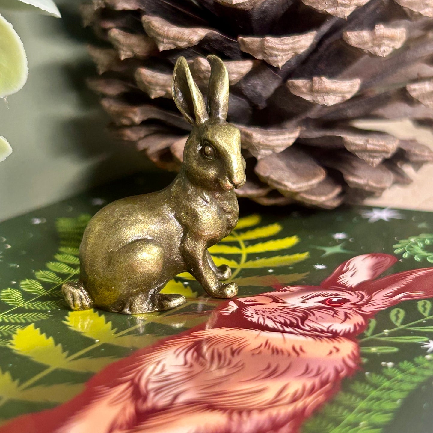 Metal Hare Ornament | Forest Fables | Rustic Mini Hare Figurine