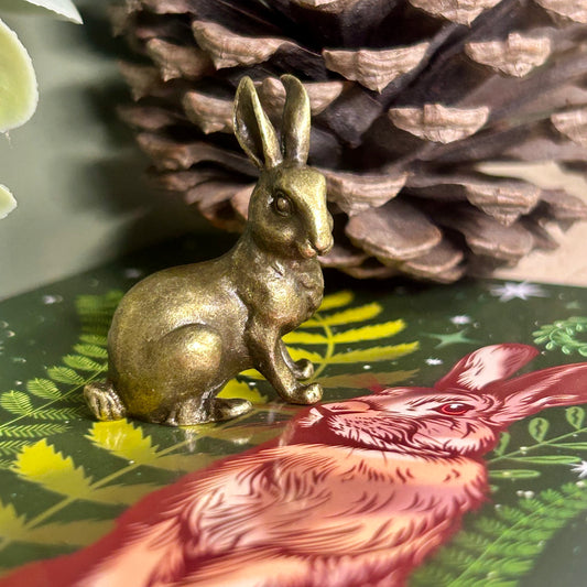 Metal Hare Ornament | Forest Fables | Rustic Mini Hare Figurine