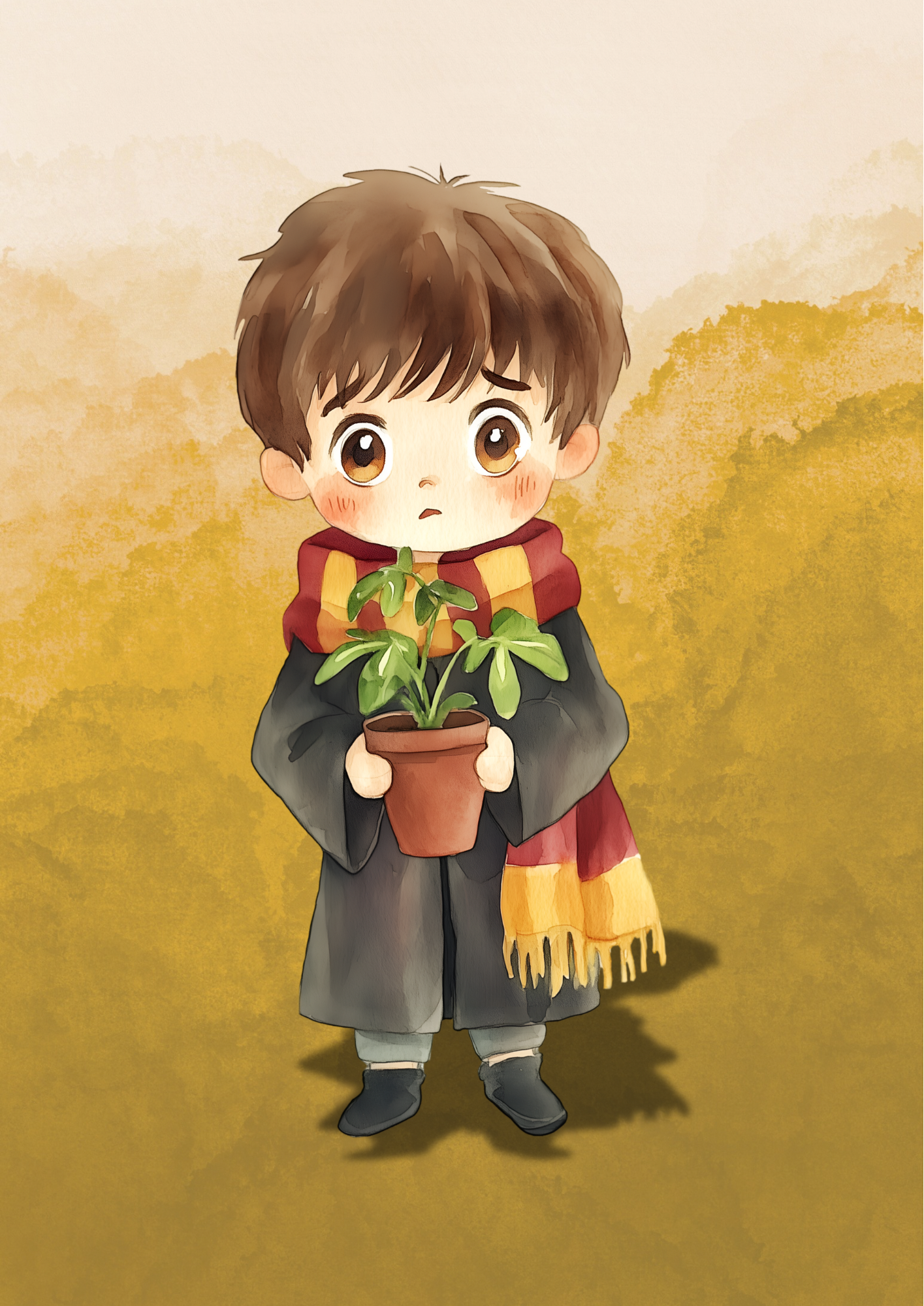 The Herbology-Lover– A4 Wizarding Art Print