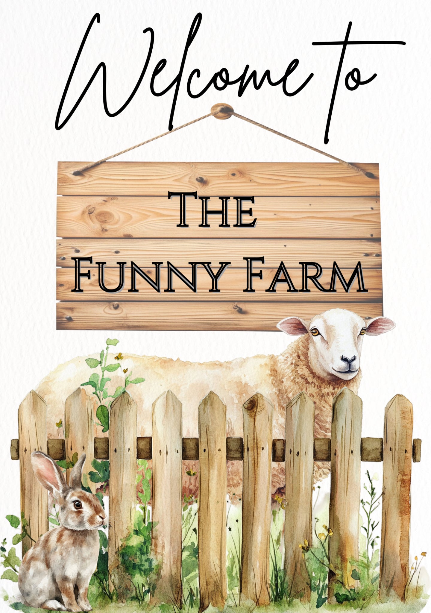 Sheep Welcome - Farmhouse Style Print
