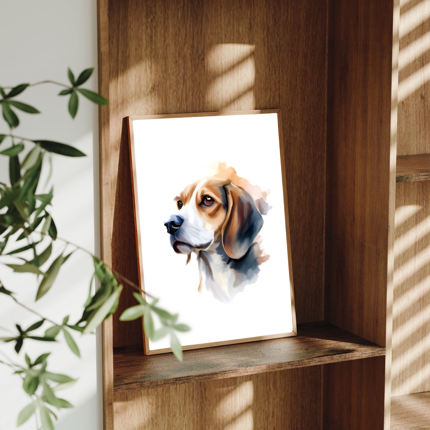 Beagle A4 Art Print – Curious & Friendly Dog Wall Art