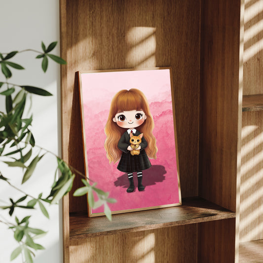 The Bookish Witch – A4 Wizarding Art Print