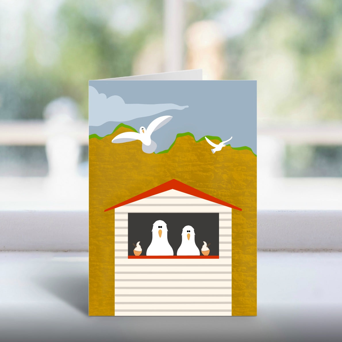 A5 Cheeky Seagull Cards – Humorous Greetings – Gift for Coastal Fans