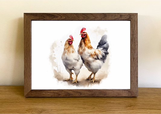 Chickens Pair - Farmhouse Style Collection