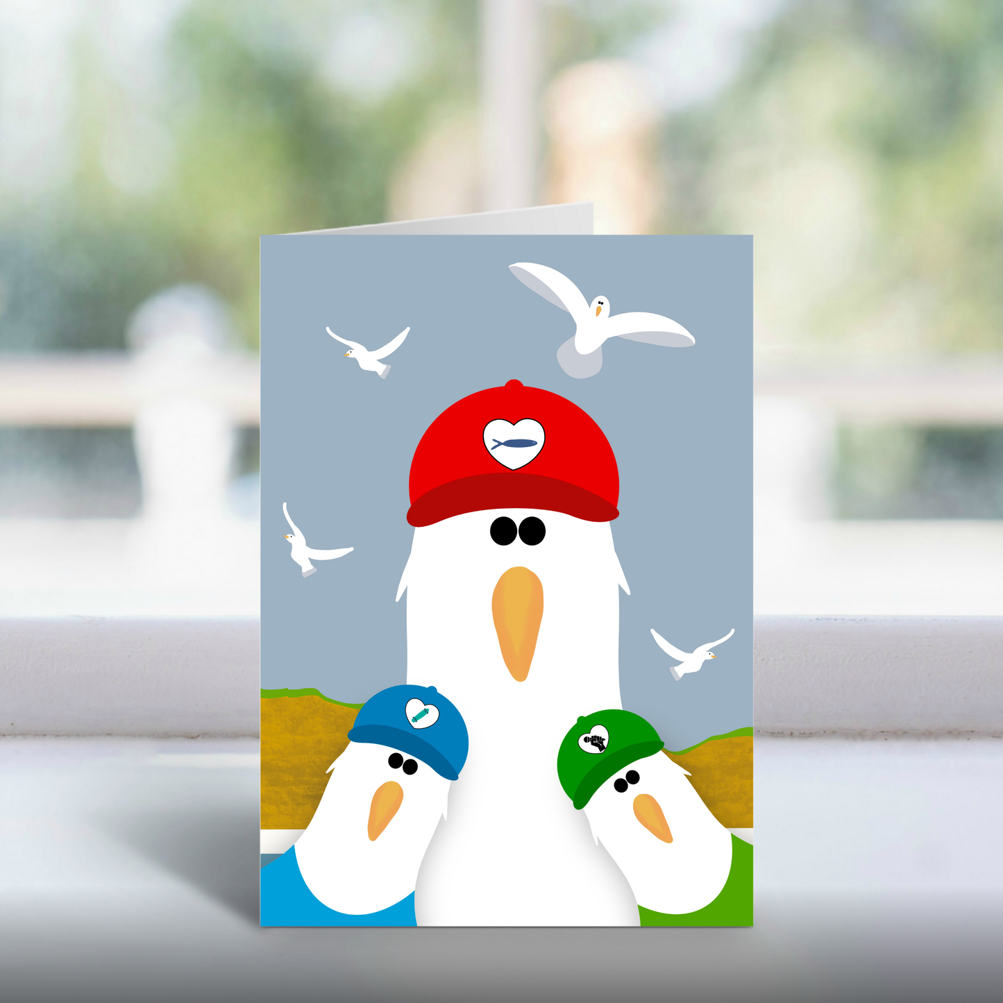 Gull Clan Handmade A5 Greetings Card