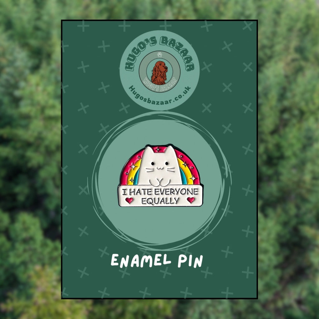 Cynicat – Rainbow Grumpy Cat Pin