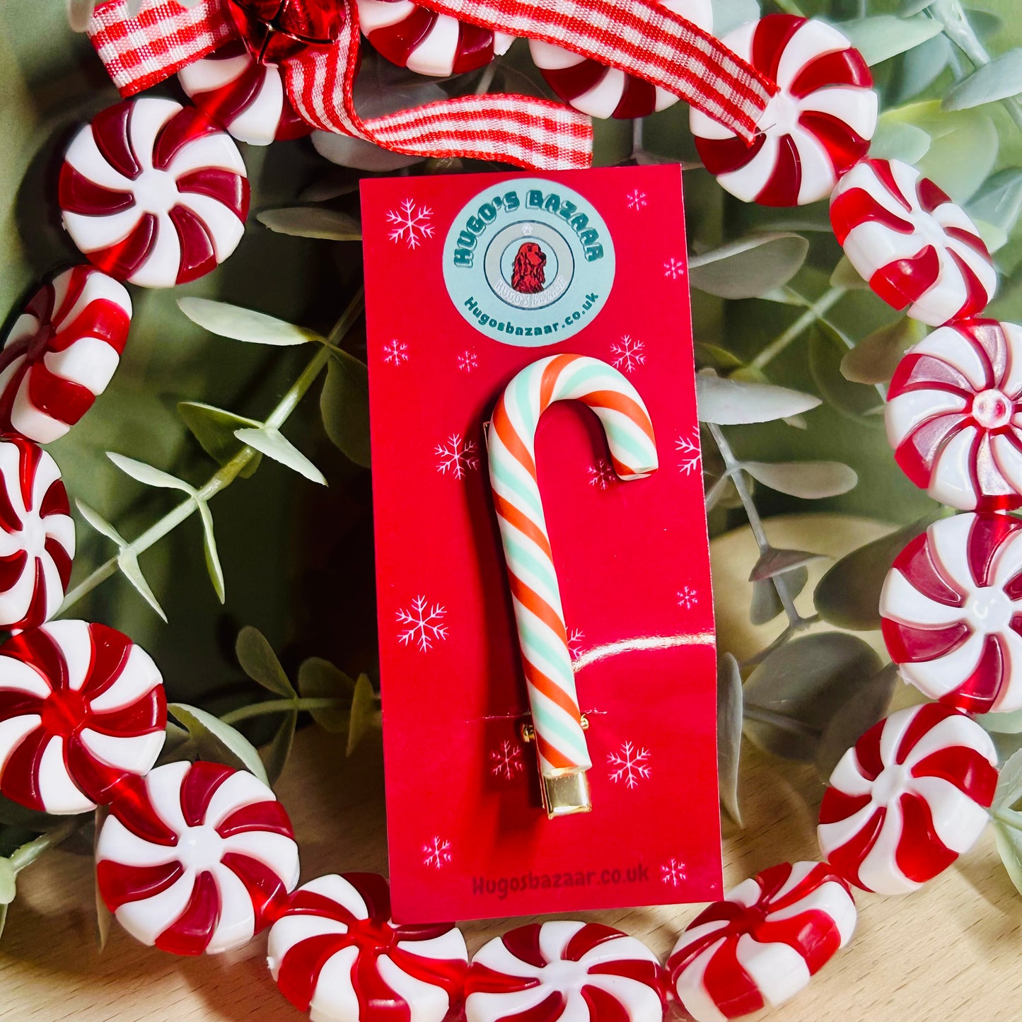 Candy Cane Grip | Festive Hair Clip | Rainbow & Traditional |