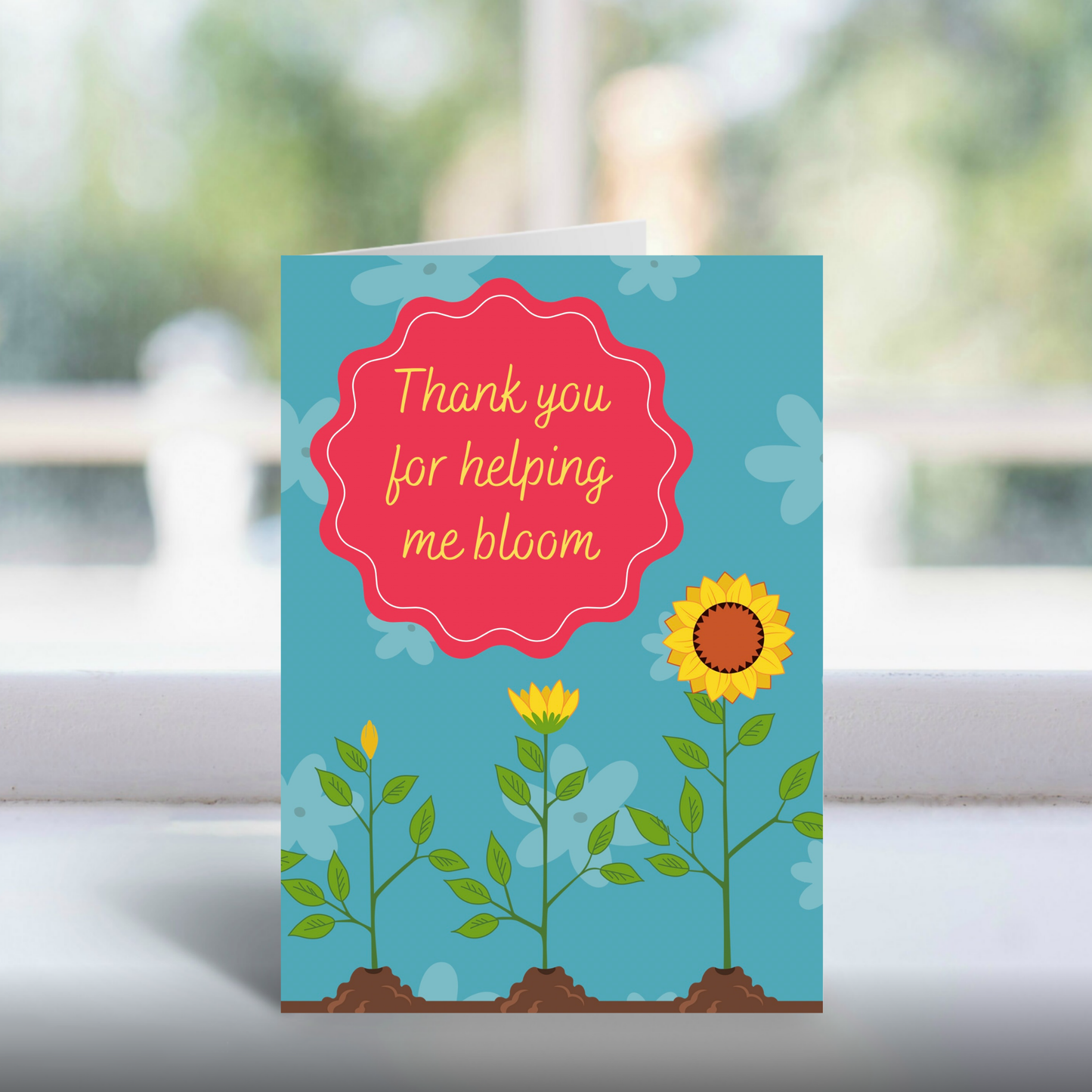 Floral Thank You Teacher Card – Bloom Themed