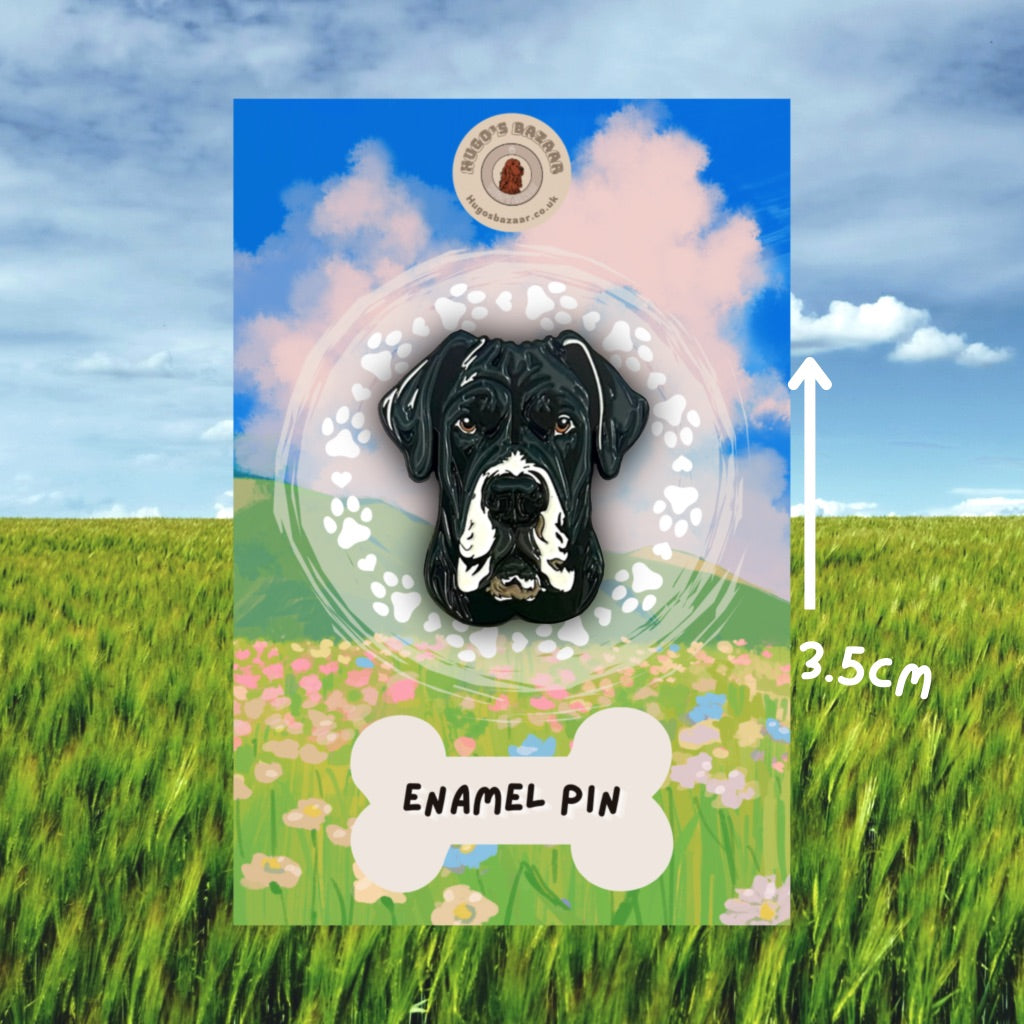 Great Dane Enamel Pin Badge Gift – Large Dog Lover Accessory Pet Collectible Badge
