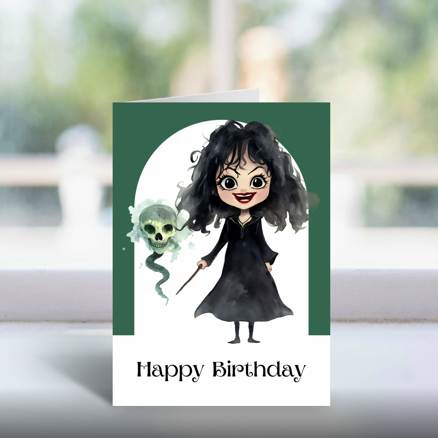 Bellatrix & Dark Mark Card | Death Eater Inspired Harry Potter Card for fans