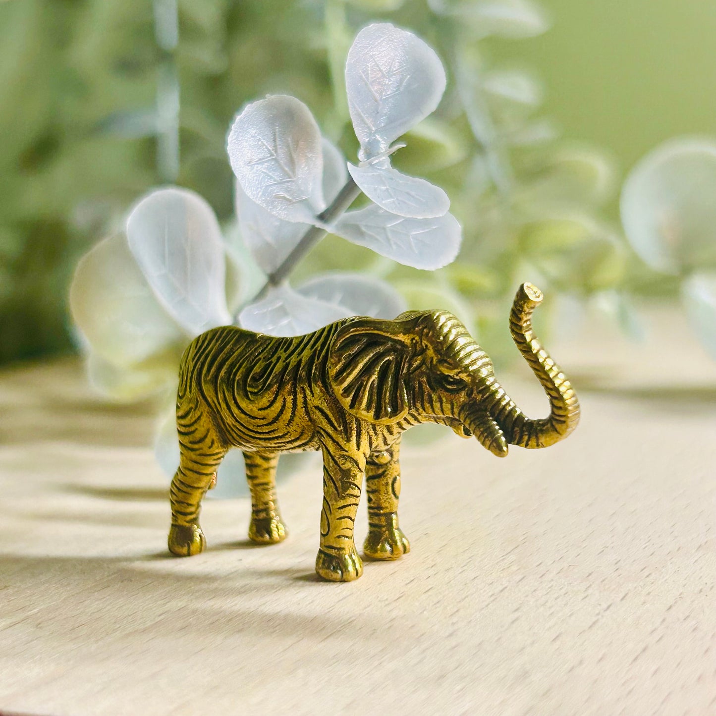 Mini Brass Elephant Ornament | Good Luck Elephant Figurine