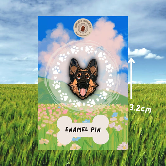 German Shepherd Enamel Pin Badge Gift – Alsatian Dog Lover Accessory Collectible