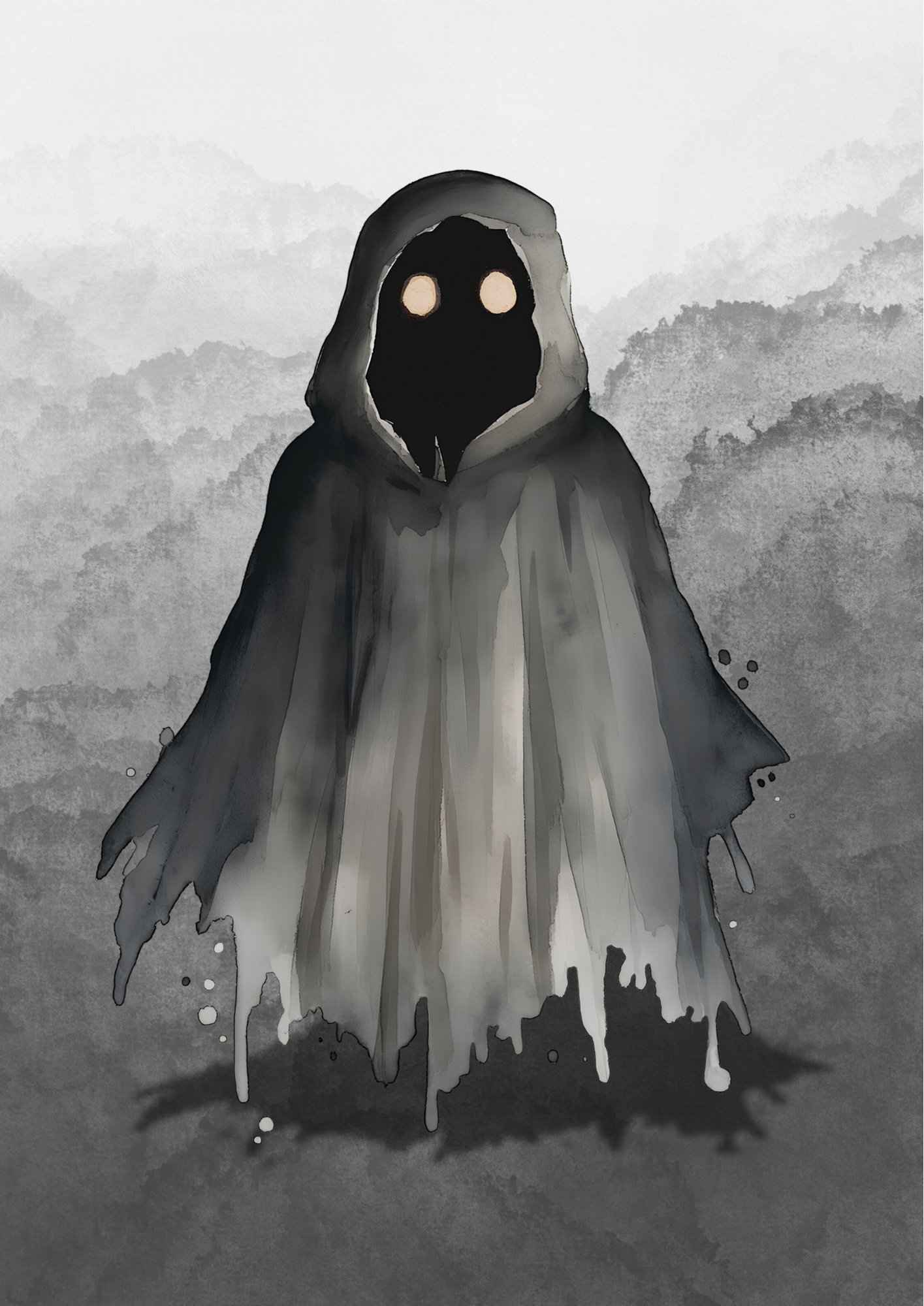 The Shadow Cloaked Wraith – A4 Wizarding Art Print