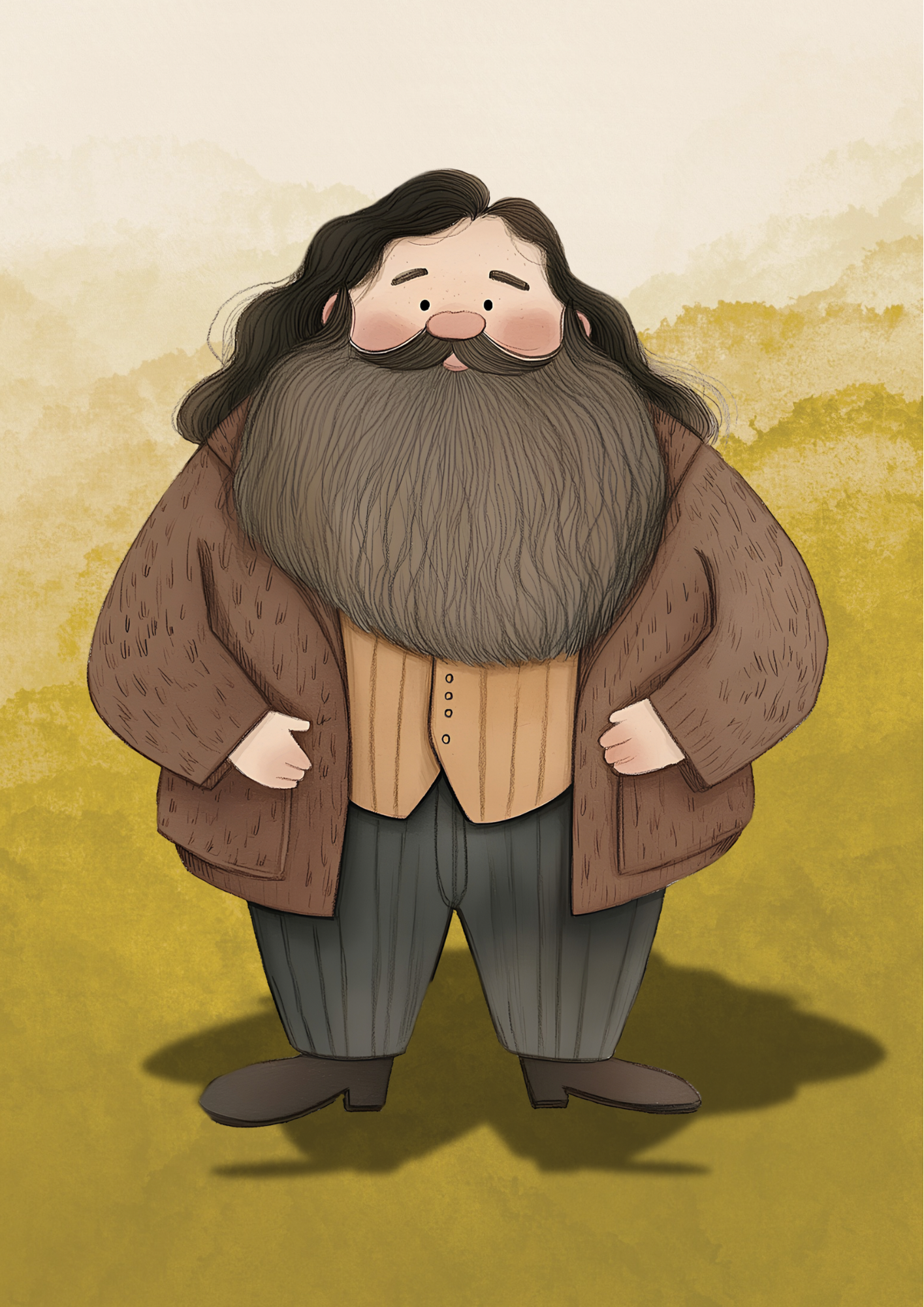 Gentle Half-Giant Grounds Keeper – A4 Wizarding Art Print