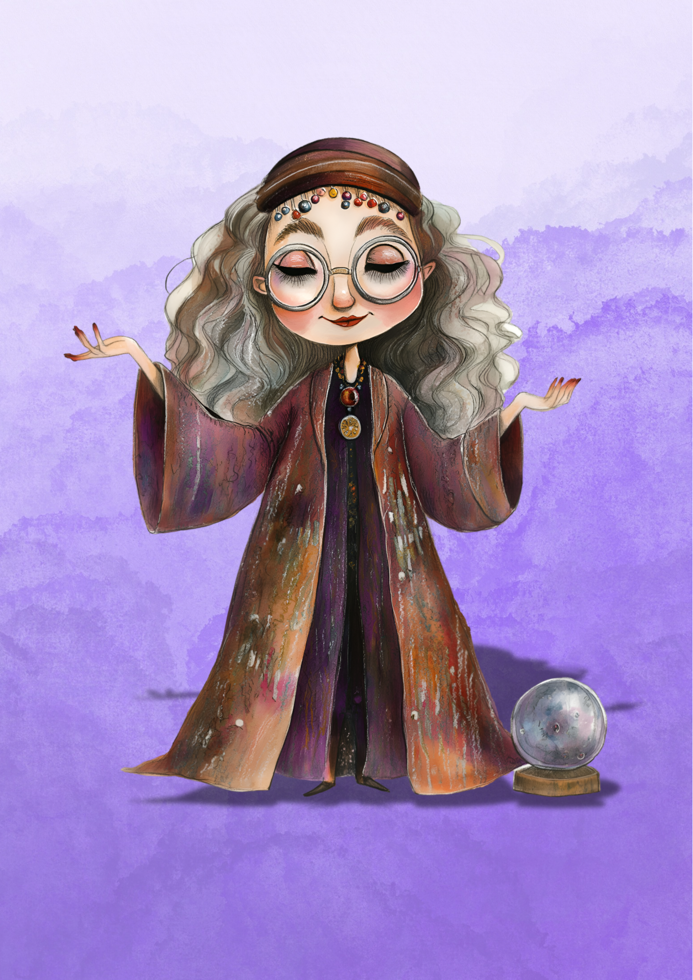 The Eccentric Seer – A4 Wizarding Art Print