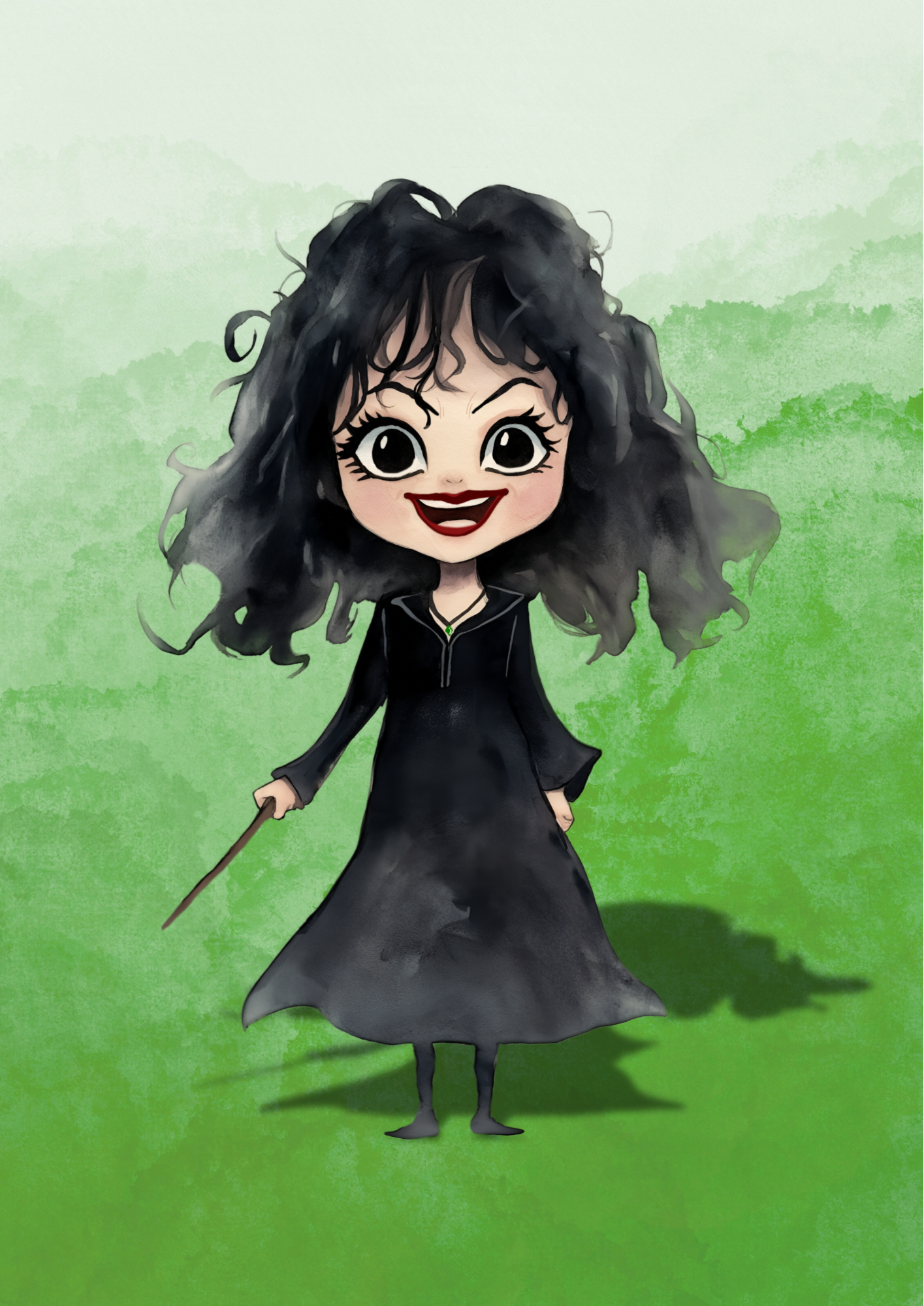 The Fierce Dark Witch – A4 Wizarding Art Print