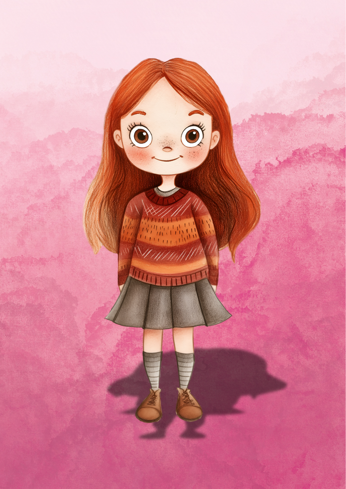 The Fiery Young Witch – A4 Wizarding Art Print