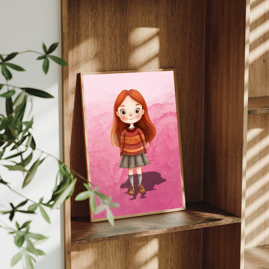 The Fiery Young Witch – A4 Wizarding Art Print