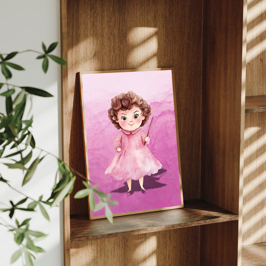 The Pink Professor – A4 Wizarding Art Print