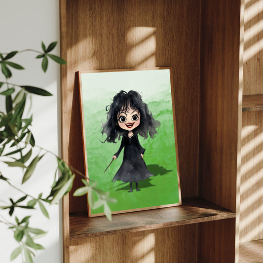 The Fierce Dark Witch – A4 Wizarding Art Print