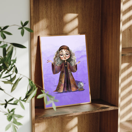 The Eccentric Seer – A4 Wizarding Art Print