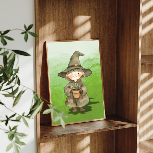 The Herbology Professor – A4 Wizarding Art Print
