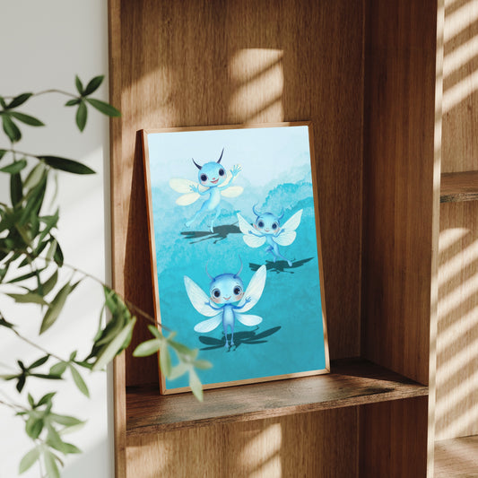 The Mischievous Pixies  – A4 Wizarding Art Print