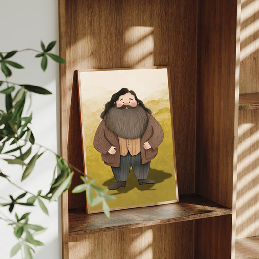 Gentle Half-Giant Grounds Keeper – A4 Wizarding Art Print