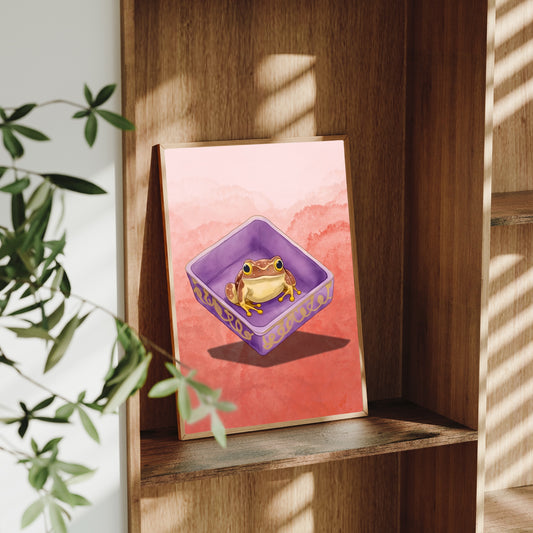 The Nervous Toad – A4 Wizarding Art Print